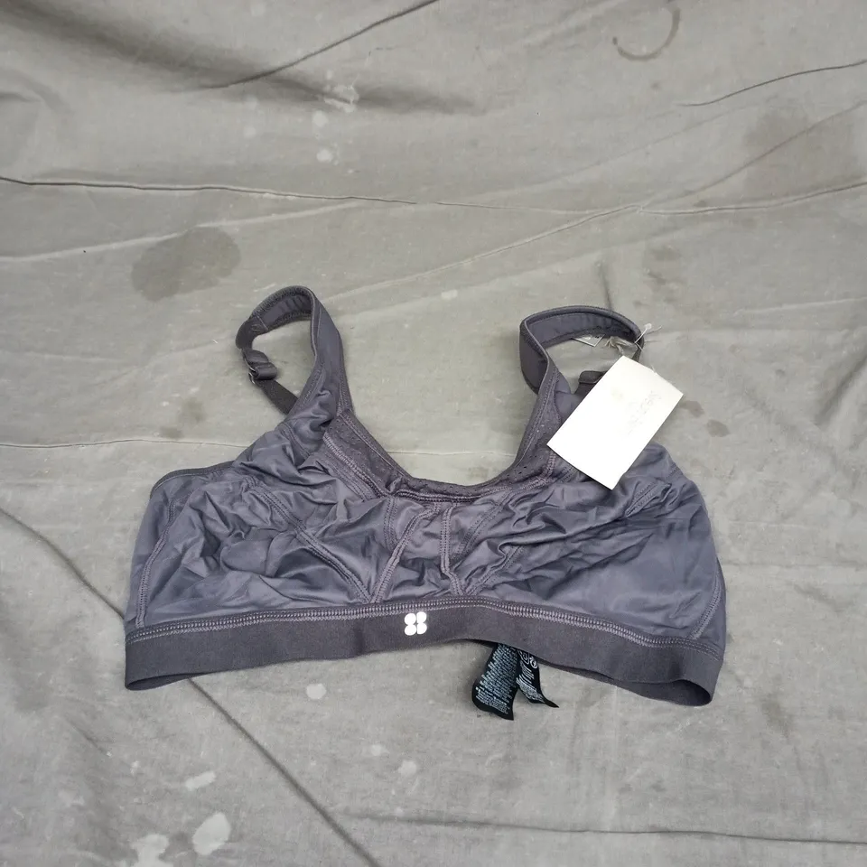 SWEATY BETTY ULTRA RUNNING BRA – URBAN GREY, UK 36DD