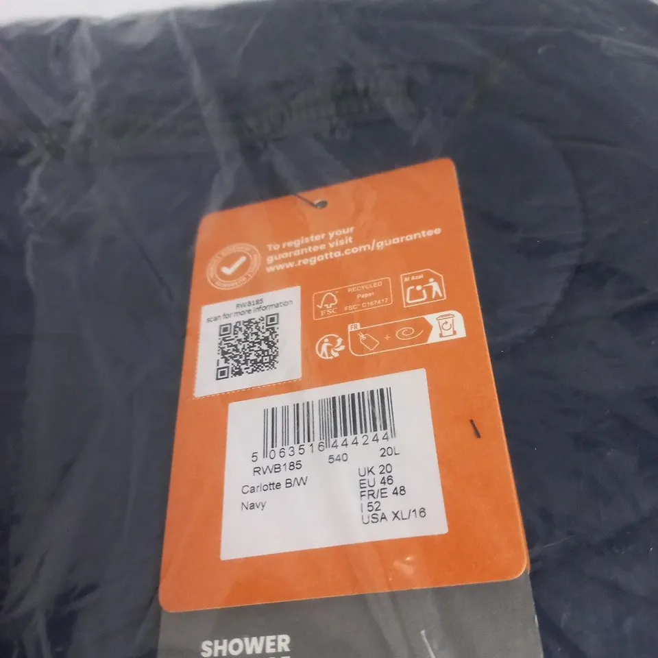 REGATTA GREAT OUTDOORS NAVY SHOWERPROOF JACKET – UK 20