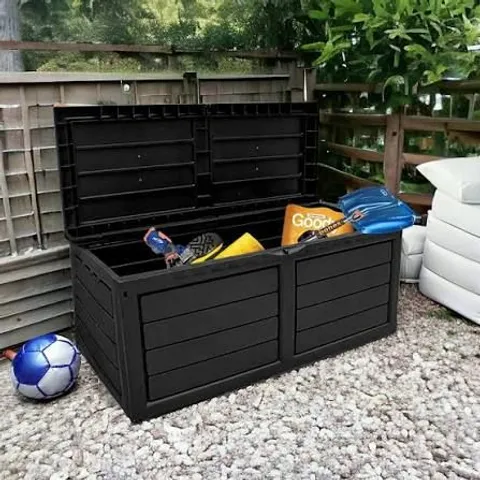 BOXED NEO GARDEN 320L BLACK OUTDOOR STORAGE BOX (1 BOX)