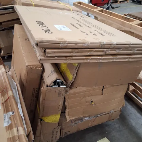 PALLET CONTAINING ASSORTED NISBITS PRODUCTS & PARTS INCLUDING DINING TABLE & WIRE SHELVING KIT