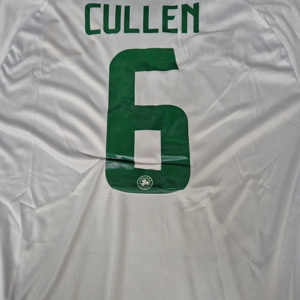 CASTORE IRELAND FOOTBALL TOP IN WHITE/GREEN SIZE XL - NUMBER 6 CULLEN