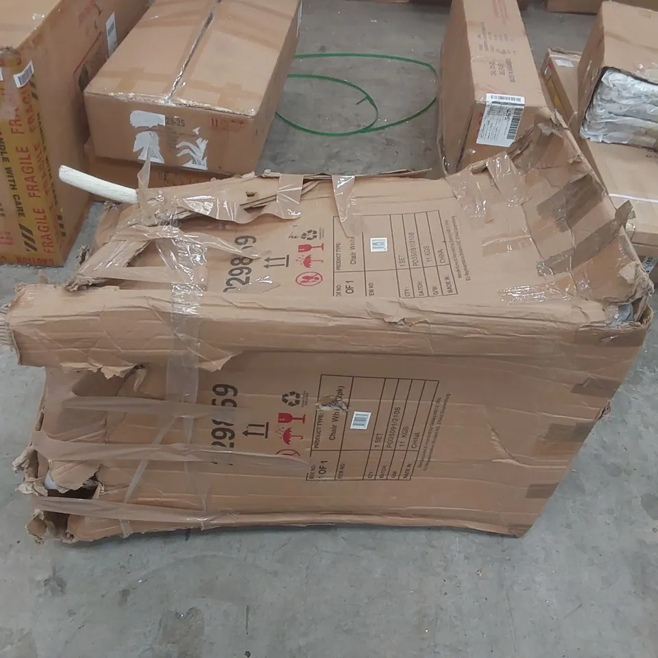 BOXED PAIR OF GALLERY DIRECT CAFE CHAIRS - WHITE