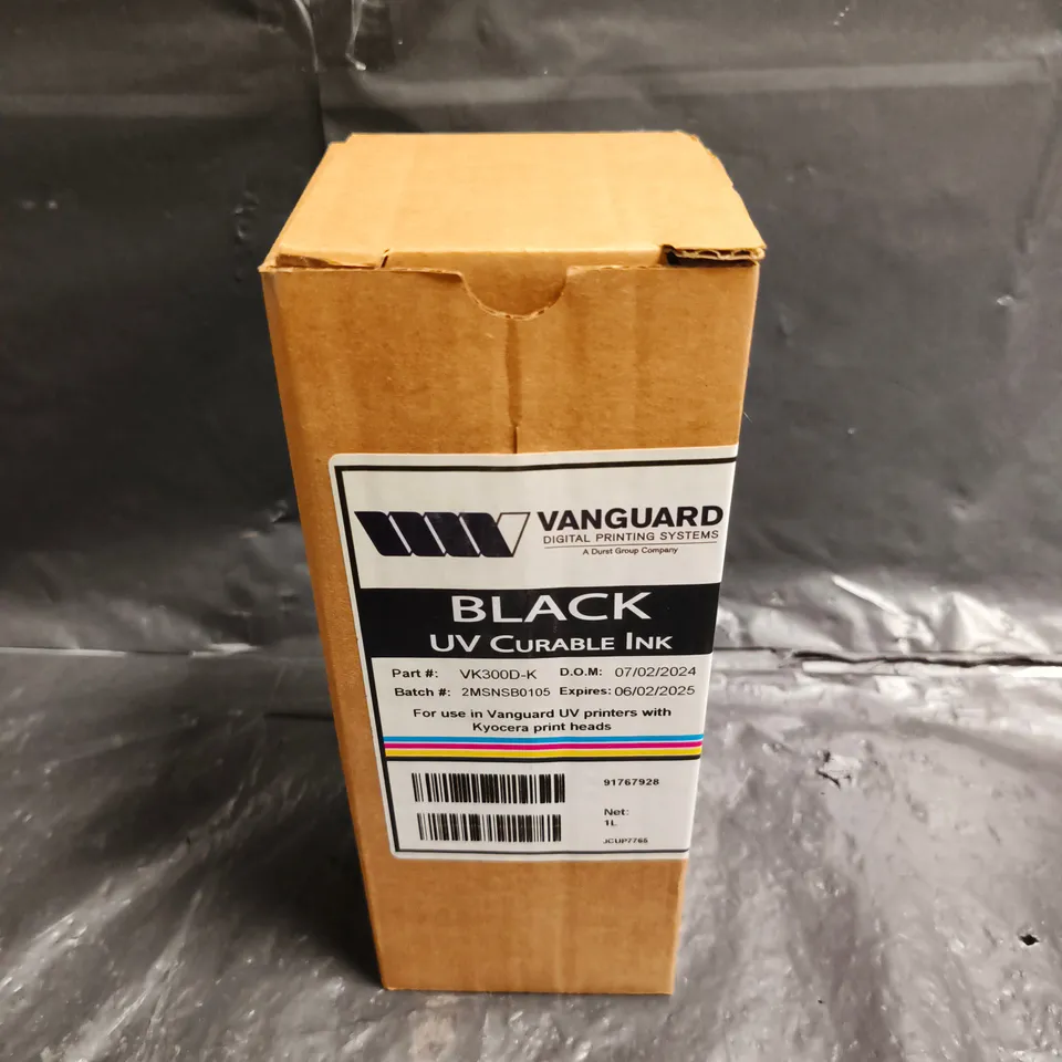 VANGUARD UV CURABLE INK – BLACK (VK300D-K) FOR VANGUARD UV PRINTERS