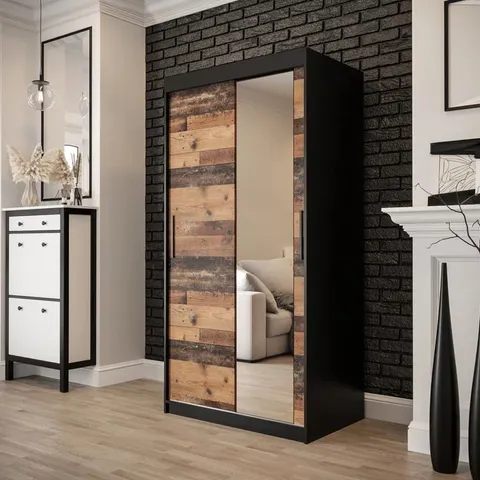 BOXED NIAMARIE 2 DOOR WARDROBE [3 BOXES] 