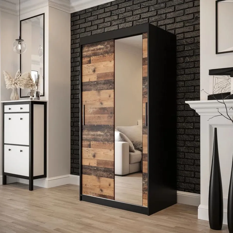 BOXED NIAMARIE 2 DOOR WARDROBE [3 BOXES] 