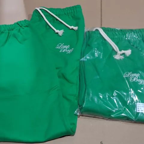 LOT OF 13 BAGGED LIMO BOYZ JOGGERS IN GREEN - ALL XL