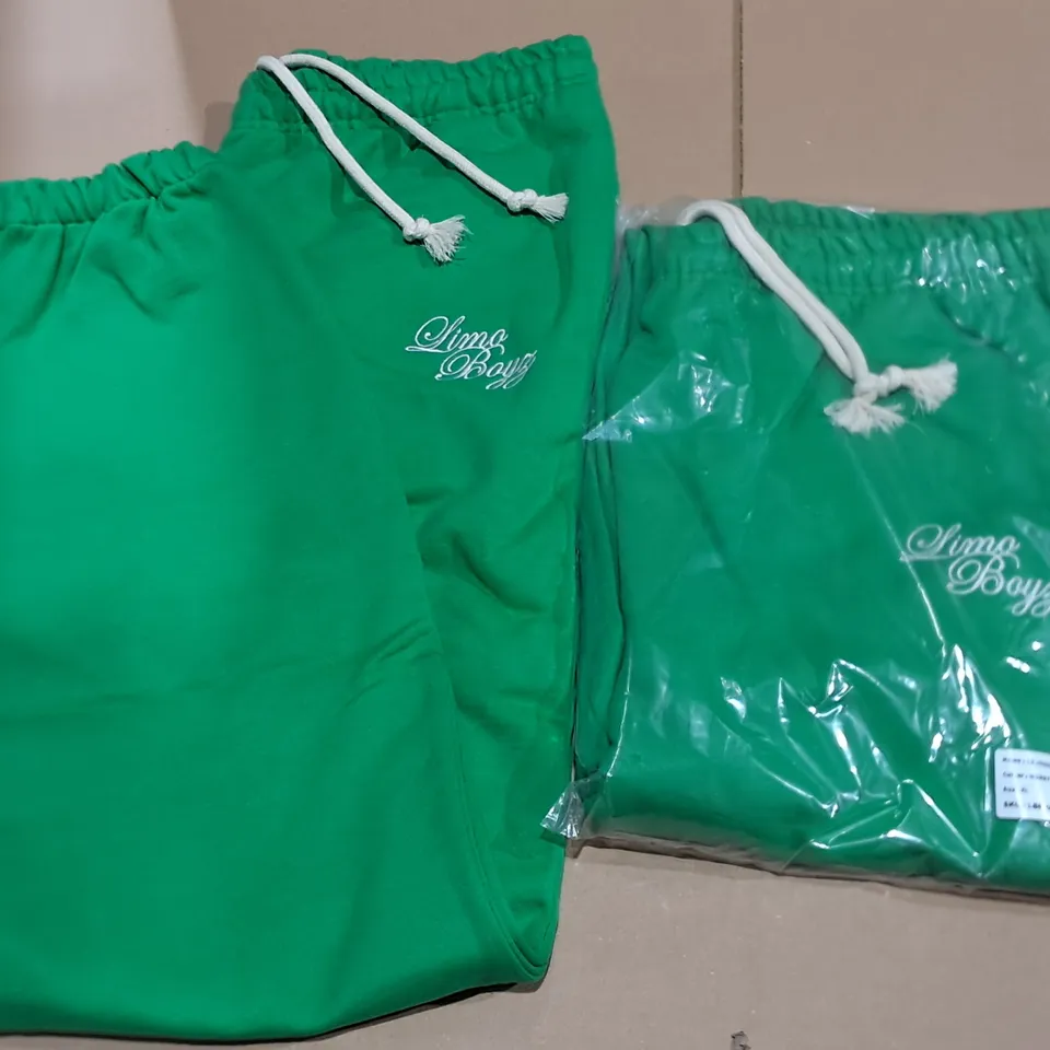 LOT OF 13 BAGGED LIMO BOYZ JOGGERS IN GREEN - ALL XL