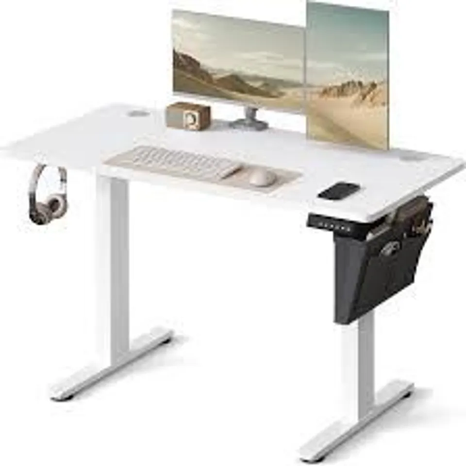 BOXED VASAGLE ELECTRIC STANDING DESK - WHITE 