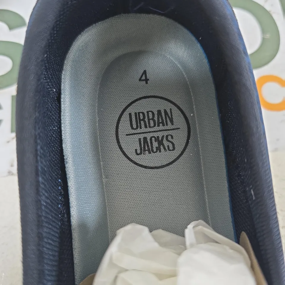 URBAN JACKS NAVY SLIP-ON SHOES – UK 4