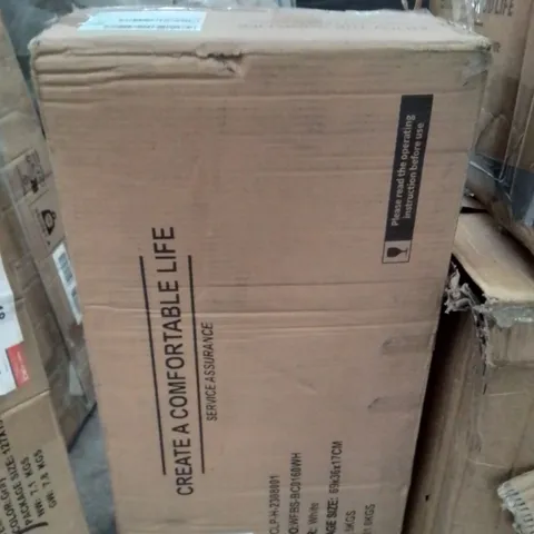 BOXED WALL HUNG WHITE SHELVING UNIT