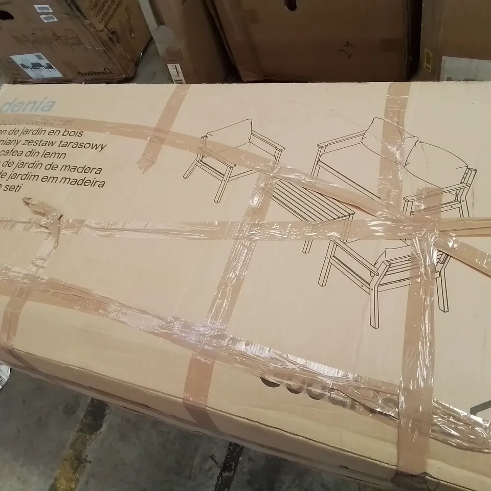 BOXED DENIA WOODEN COFFEE SET