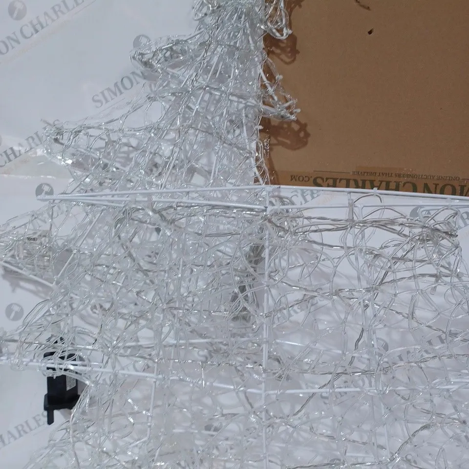 BOXED FESTIVE OUTDOOR AND INDOOR PRE-LIT LED LARGE DECORATION CHRISTMAS TREE 