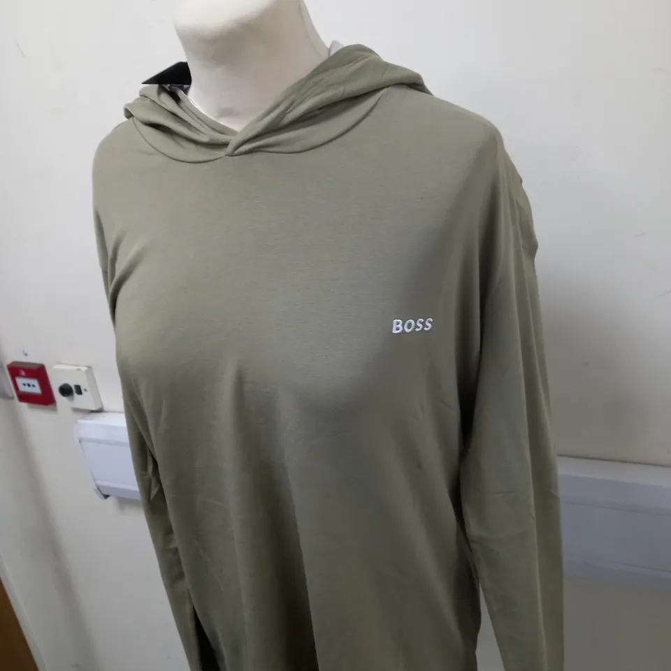 HUGO BOSS LONG SLEEVED HOODED SHIRT SIZE M
