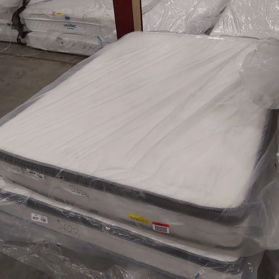 QUALITY BAGGED 4'6" DOUBLE CALTHORPE PILLOW TOP POCKET SPRUNG MATTRESS