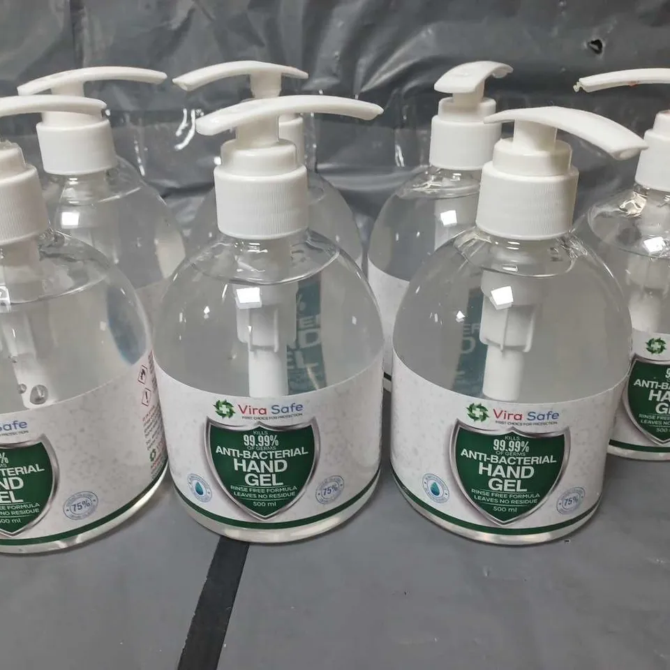 LOT OF 7 500ML ANTI-BACTERIAL HAND GELS