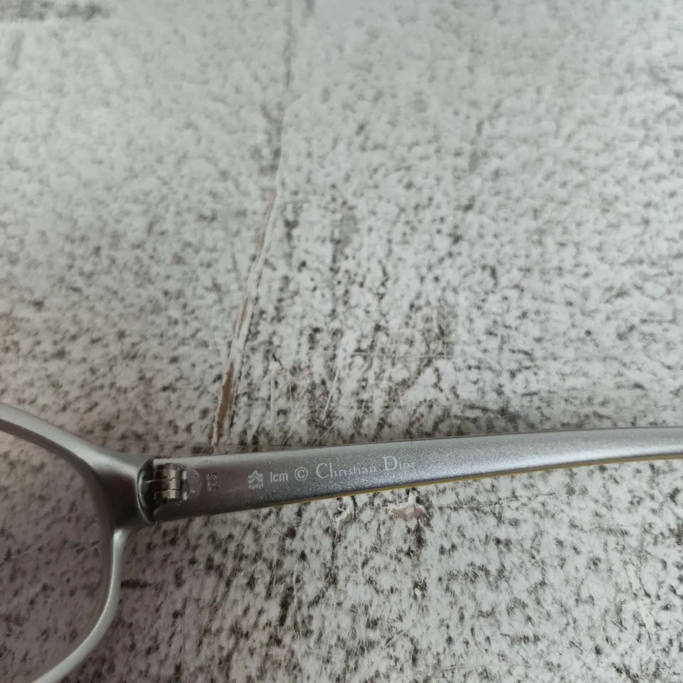 CHRISTIAN DIOR EYEGLASSES – GOLD-TONE RECTANGULAR FRAME