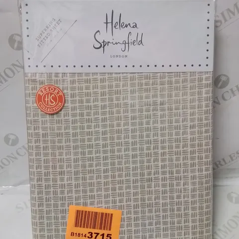 BAGGED HELENA SPRINGFIELD CASABLANCA FITTED SHEET //SUPER KINGSIZE