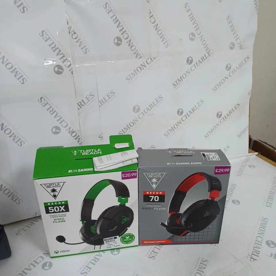 BOX OF APPROXIMATELY 8 ASSORTED TURTLE BEACH GAMING HEADSETS 