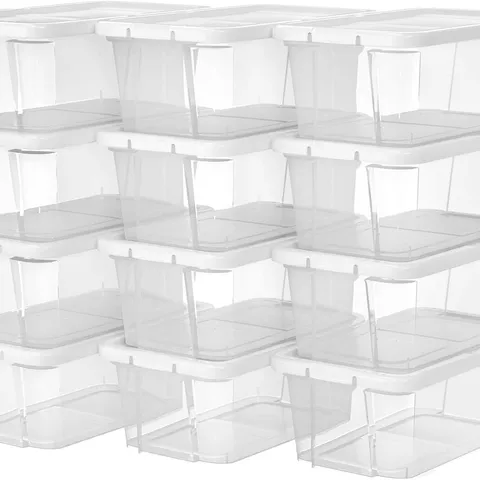 BOXED SONGMICS SET OF 12 SHOE BOXES STORAGE BOXES