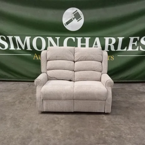 CONSTANTINO 2 SEATER ELECTRIC RECLINER SOFA - BEIGE FABRIC