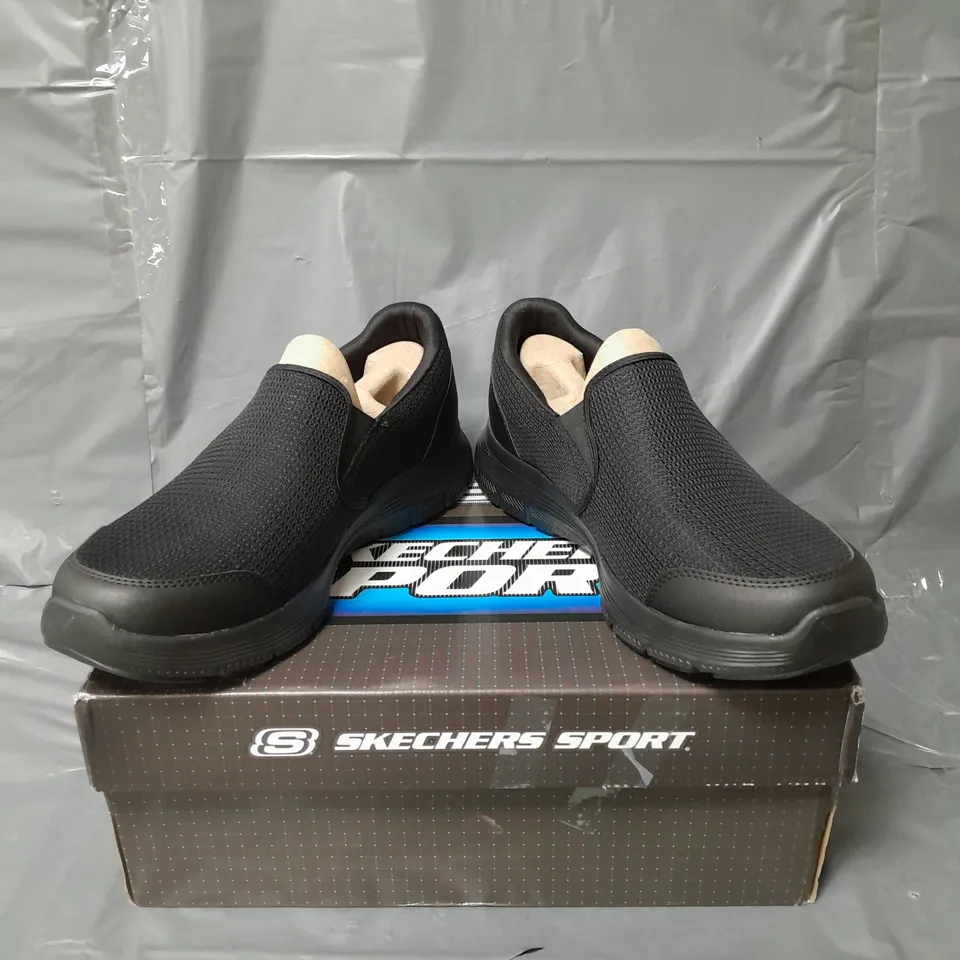 SKECHERS SPORT FLEX MENS TRAINERS BLACK SIZE 9