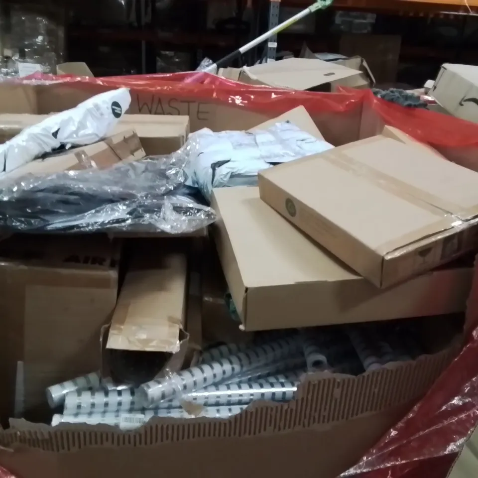 PALLET OF ASSORTED HOUSEHOLD GOODS AND PRODUCTS TO INCLUDE;POP UP TENT,RUG,CHAIR MATT