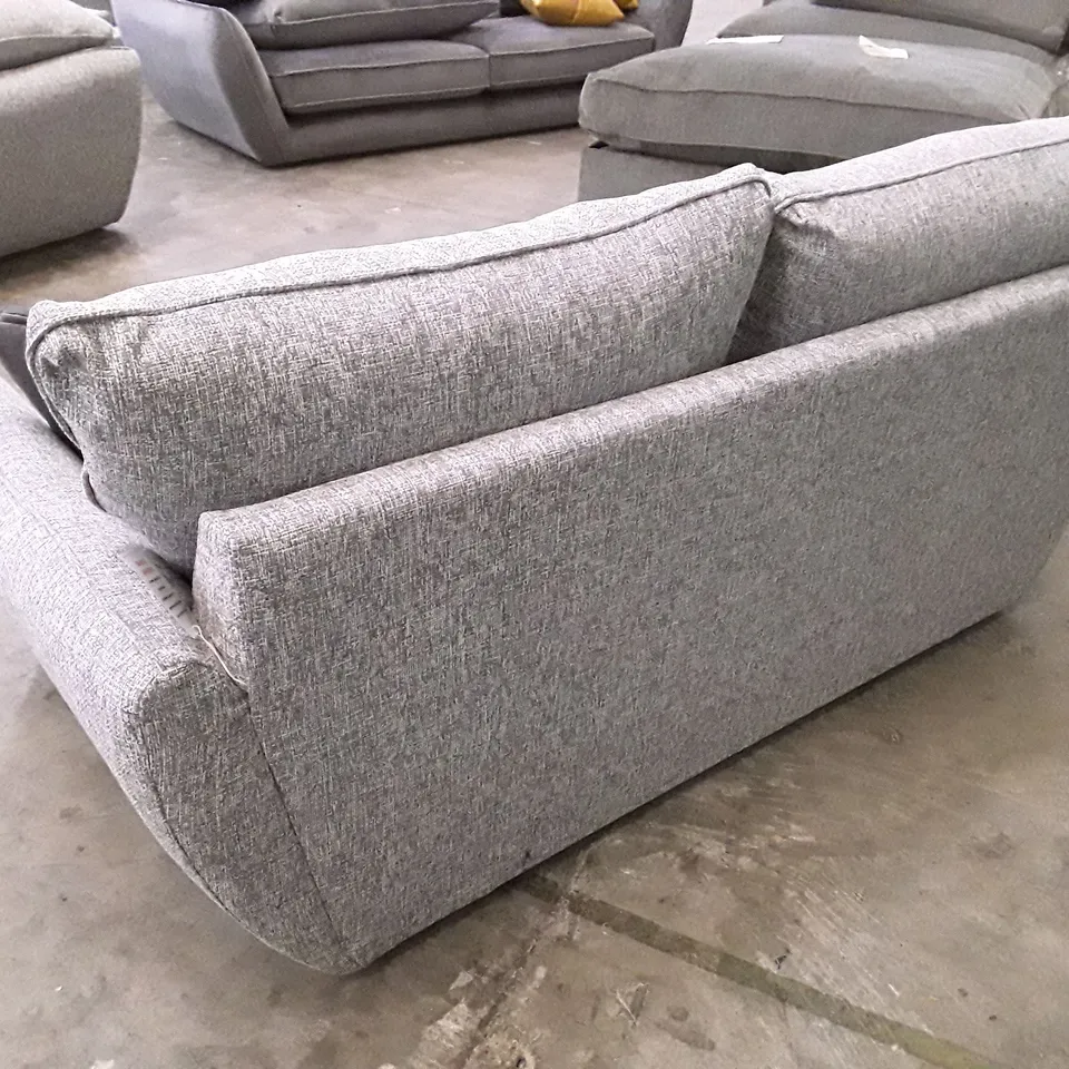 QUALITY DESIGNER PERTH HIGH BACK 2 SEATER SOFA - GREY FABRIC 