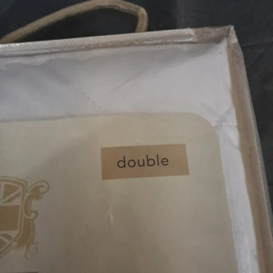 SEALED FLAXBY COLLECTION QUILTED PURE COTTON MATTRESS PROTECTOR- DOUBLE