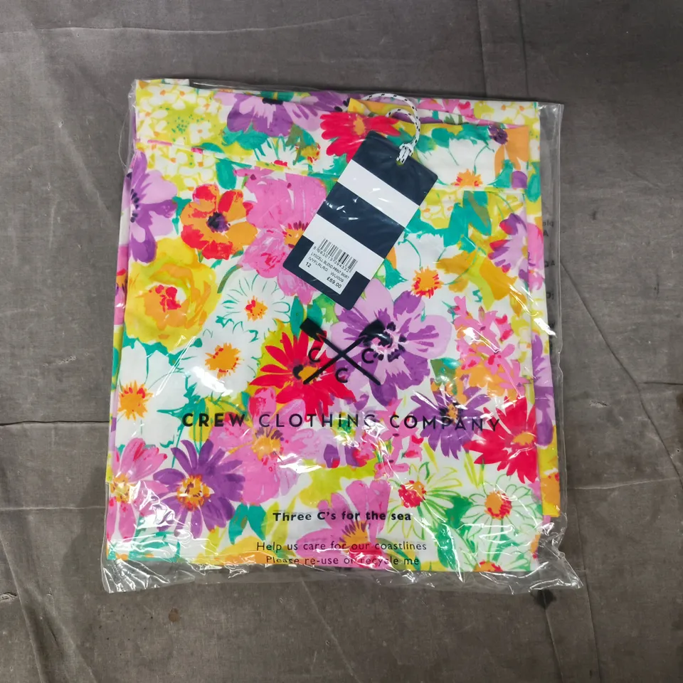 BAGGED CREW CLOTHING COMPANY LYOCELL BLEND PRINT SKIRT IN MULTICOLOUR SIZE 12