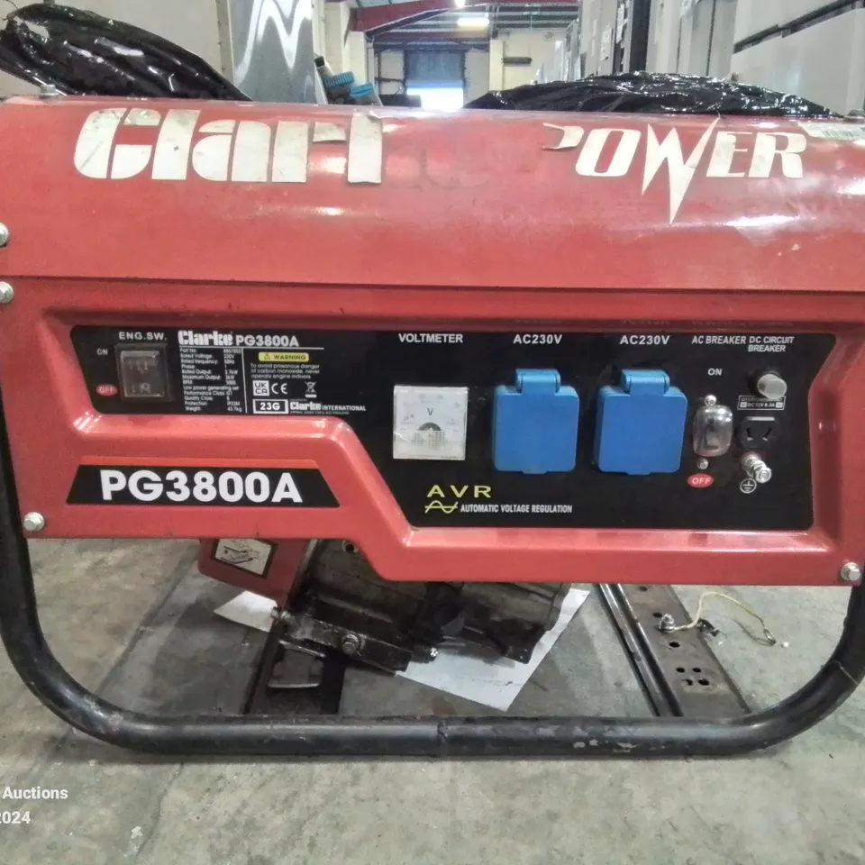 CLARKE PETROL GENERATOR PG3800A