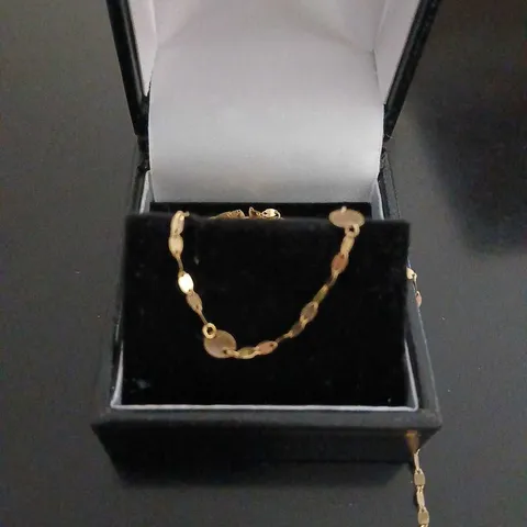 GOLD 9CT ITALIAN GOLD CIRCLE DISC NECKLACE 1.01G