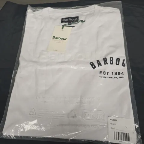 BARBOUR TSHIRT IN WHITE SIZE XL