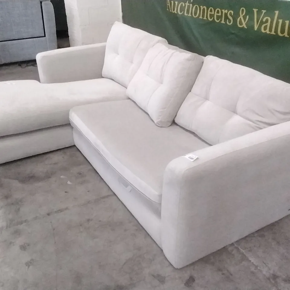 QUALITY THE LOUNGE COMPANY BRITISH MADE HARDWOOD FRAMED HERMIONE PAMPAS GRASS FABRIC CHAISE CORNER SOFA