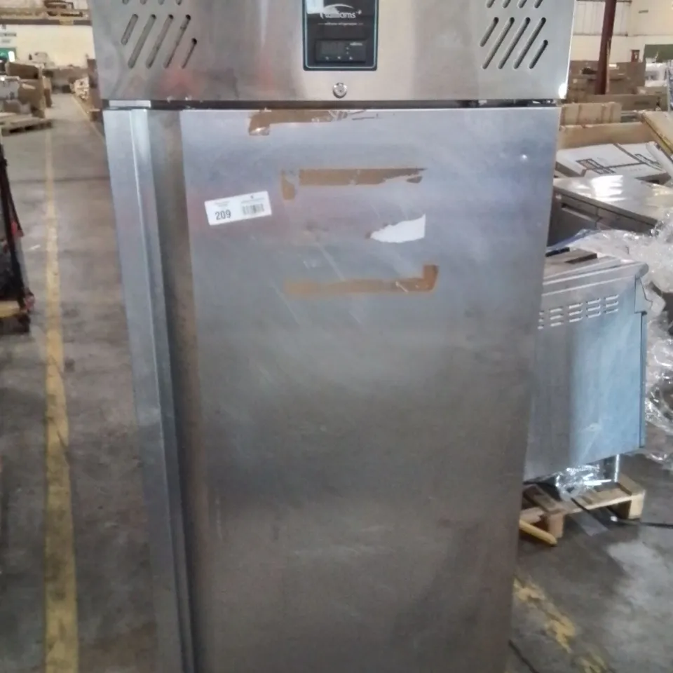 WILLIAMS HJ1SA STAINLESS STEEL SINGLE DOOR TALL LARDER FRIDGE