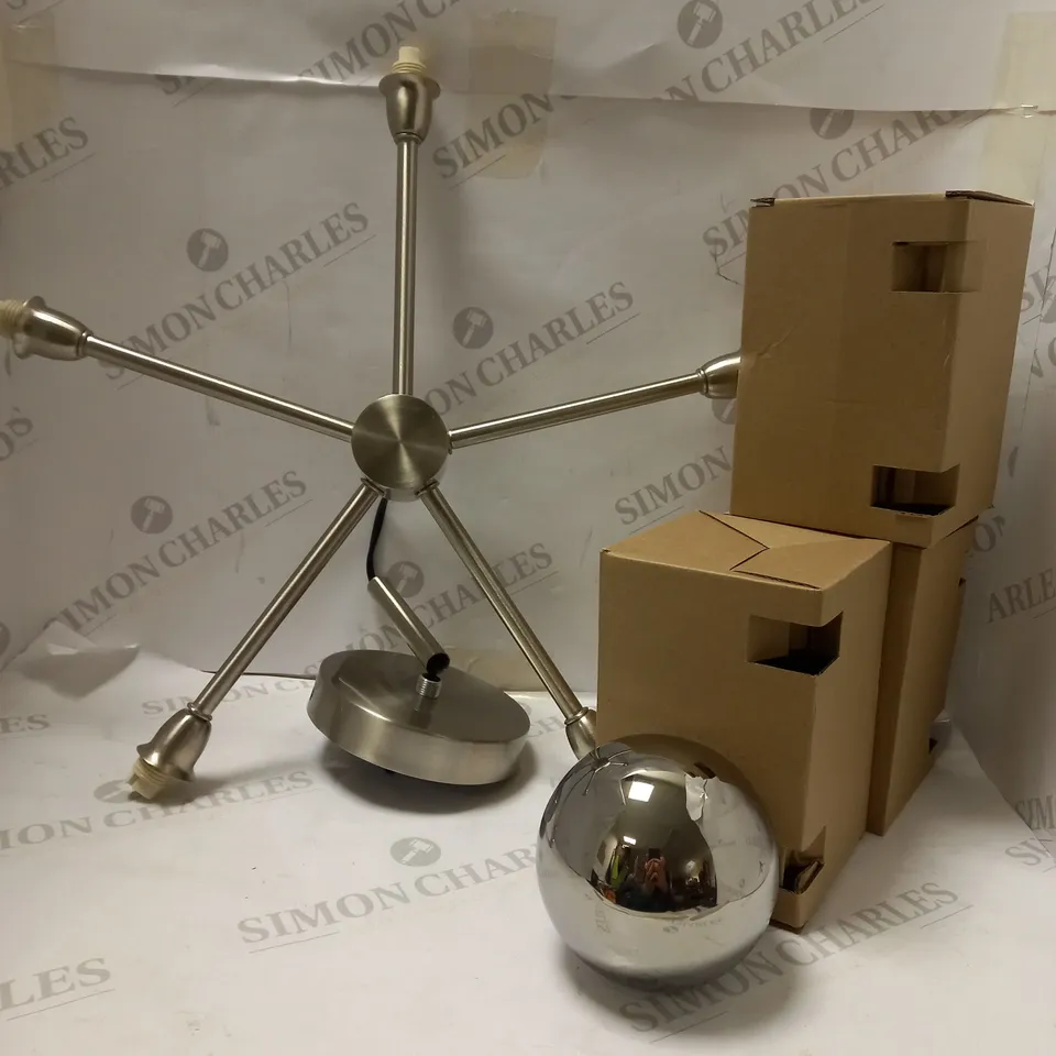 JOHN LEWIS HUXLEY STAINLESS STEEL SEMI FLUSH CEILING LIGHT