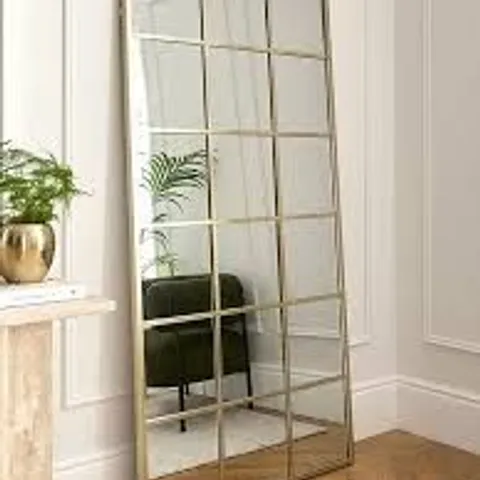 BOXED GOLD WINDOW PANE MIRROR 90 x 180cm (1 BOX)