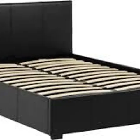 BOXED WAVERLY 5' KING SIZE STORAGE BED - BLACK PU (2 BOXES)