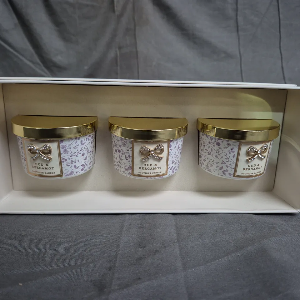 OUD AND BERGAMOT BOUTIQUE CANDLE SET