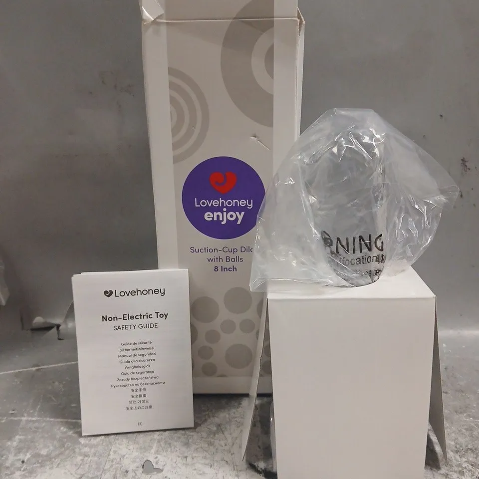 LOVEHONEY SUCTION CUP 8" DILDO WITH BALLS