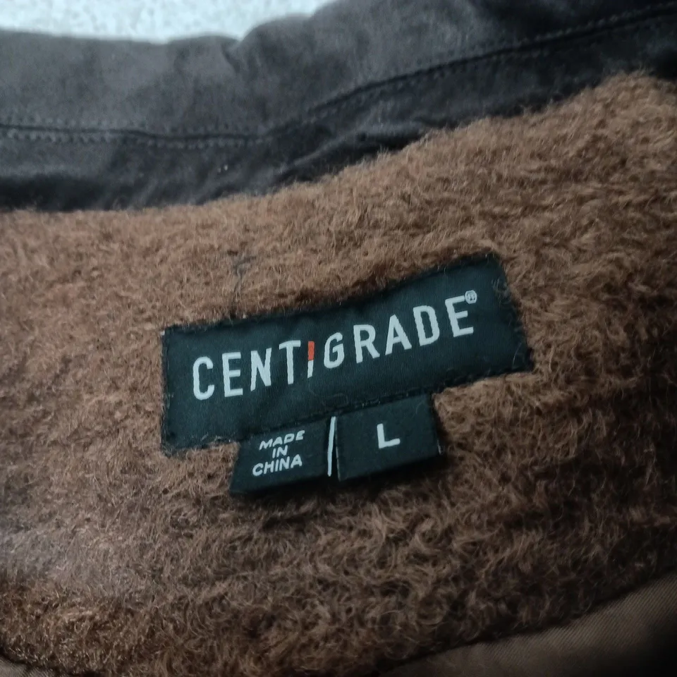 CENTIGRADE BROWN FLEECE JACKET – SIZE L (MADE IN CHINA)