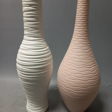 LOT OF 2 BRAND NEW TEXTURED HOME VASES