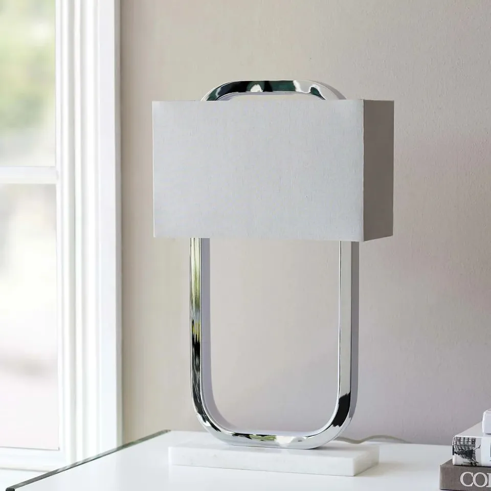 BOXED DANETTI SANZA CHROME TABLE LAMP (1 BOX)