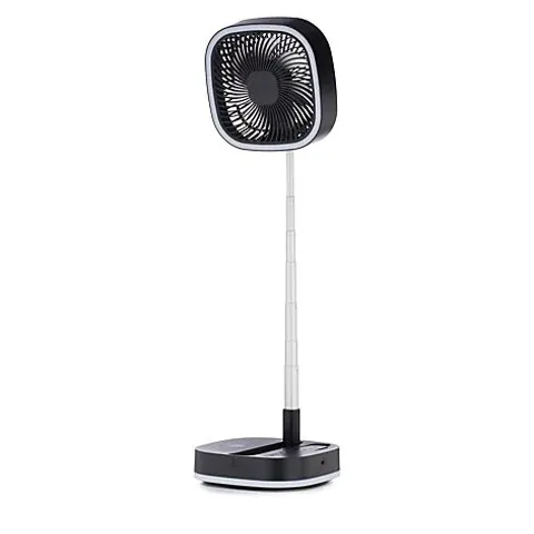 BOXED BELL AND HOWELL RECHARGEABLE DESK AND FLOOR FAN WITH PHONE CHARGER