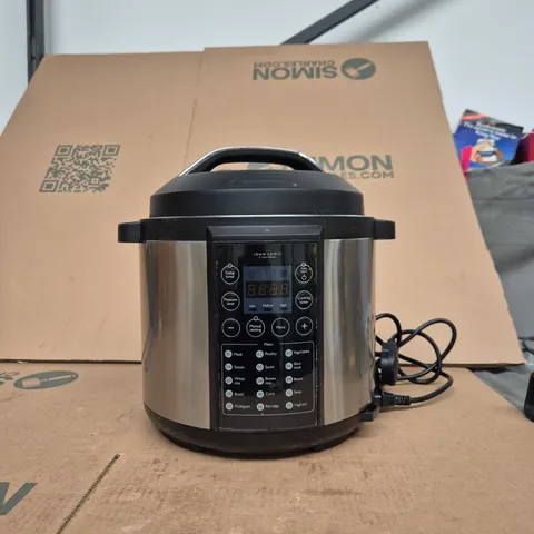 JOHN LEWIS & PARTNERS STAINLESS STEEL MULTI-COOKER WITH DIGITAL CONTROLS