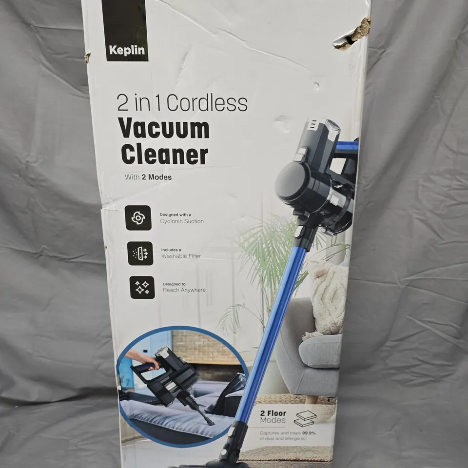 KEPLIN 2-IN-1 CORDLESS VACUUM CLEANER – BOXED