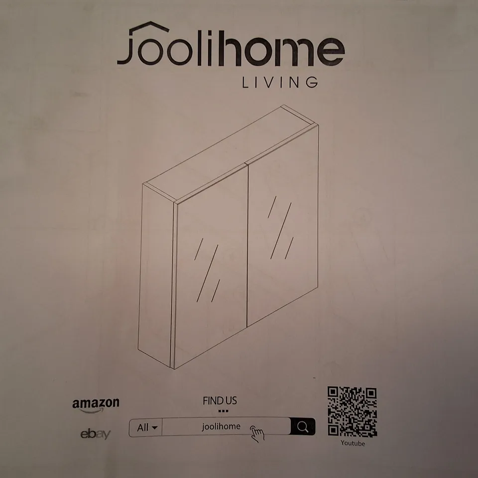 BOXED JOOLIHOME BATHROOM MIRROR CABINET 