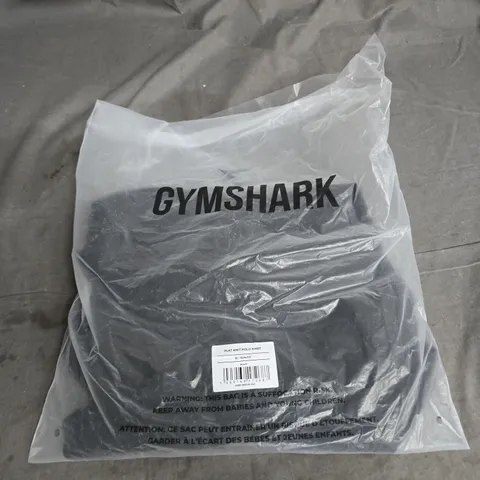 GYMSHARK FLAT KNIT POLO SHIRT – BLACK – XL SLIM FIT (MEN)