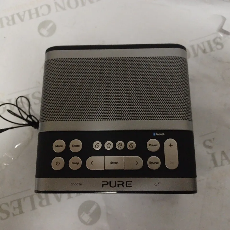 PURE SIESTA S6 DAB/DAB+/FM BLUETOOTH BEDSIDE CLOCK RADIO, GRAPHITE