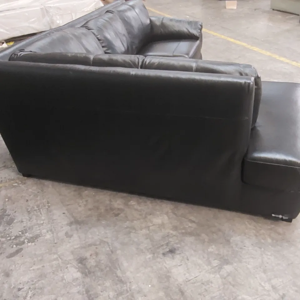 QUALITY DESIGNER FAUX LEATHER CORNER SOFA