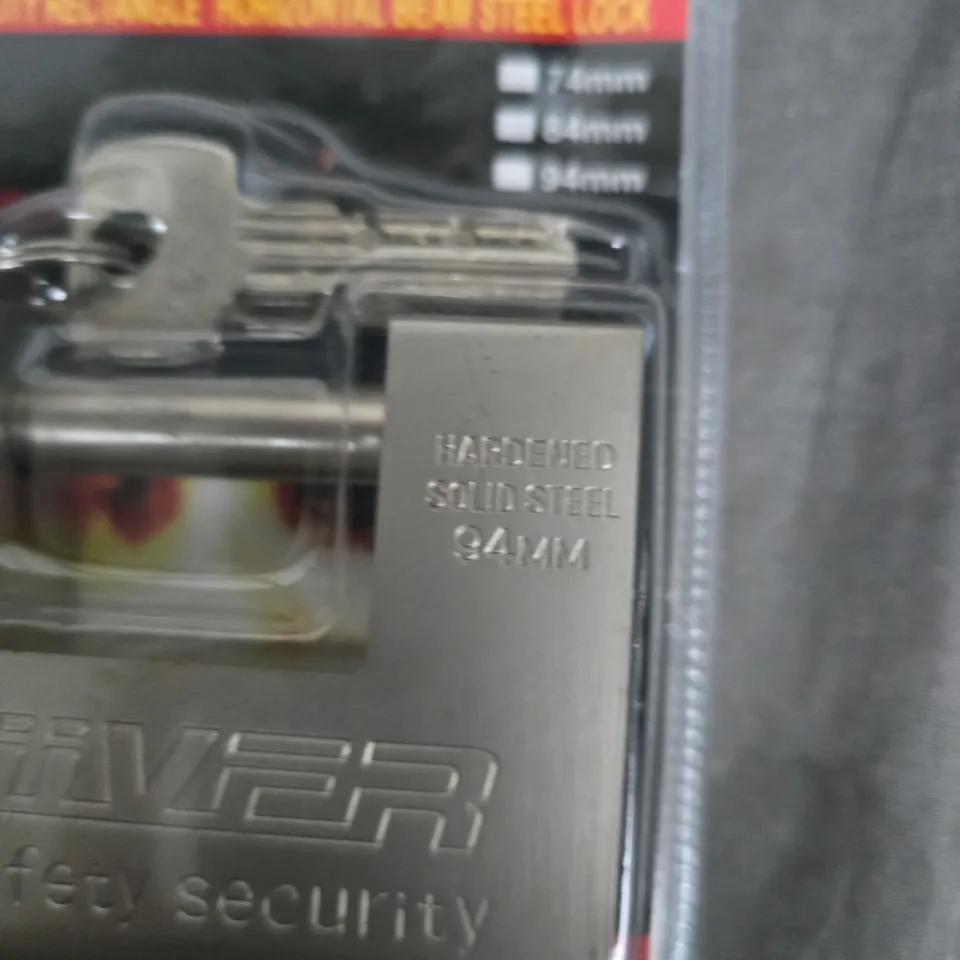 RIIVER RECTANGLE BEAM LOCK 94MM – HARDENED STEEL, WITH KEYS